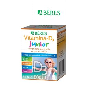 Vitamina D3 Junior 800 UI, 50 comprimate, Beres