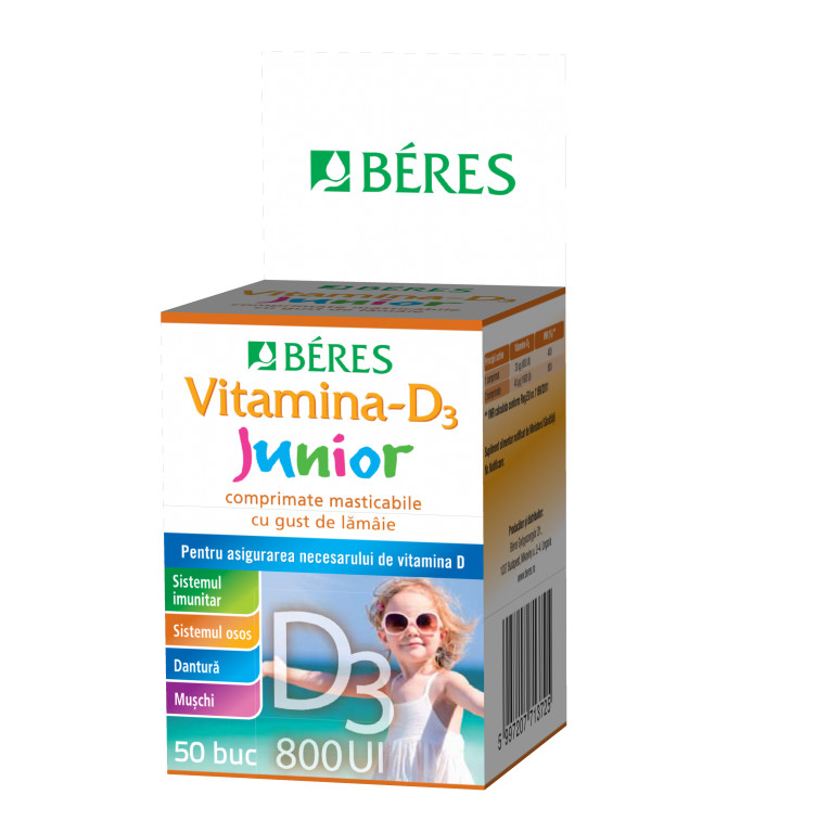 BERES Vitamina D3 Junior 800UI x 50cp