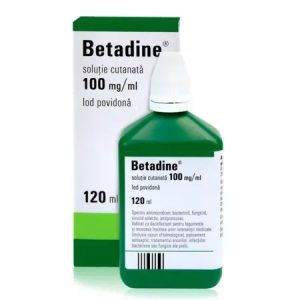 Betadine 10% solutie cutanata, 120ml, Egis