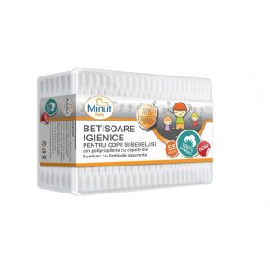 Betisoare de urechi pentru copii si bebelusi, 55 bucati, Minut