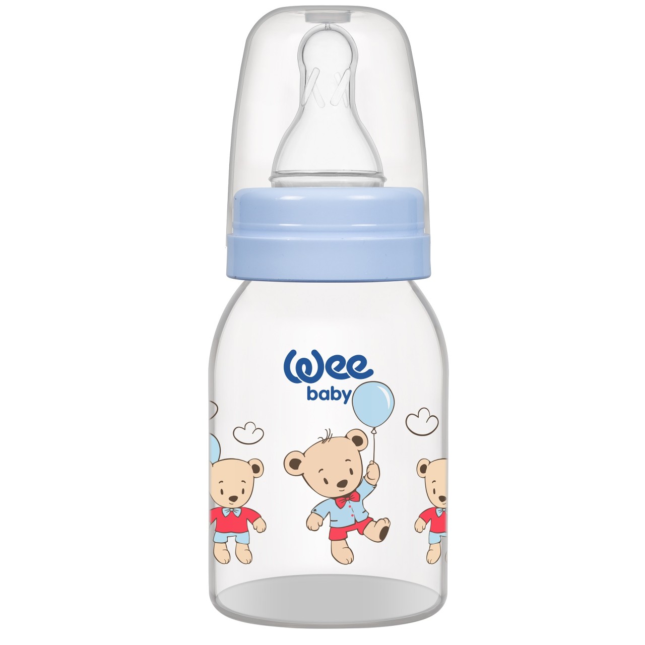 Biberon 125 ml cu tetina rotunda - cod 851, Wee Baby