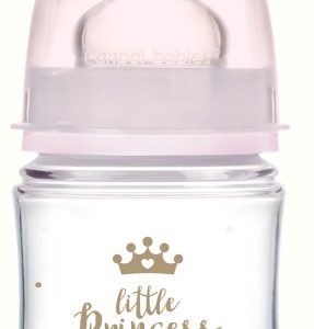 Biberon anticolic PP EasyStart Royal Baby roz gat larg 120ml, 35/233, Canpol