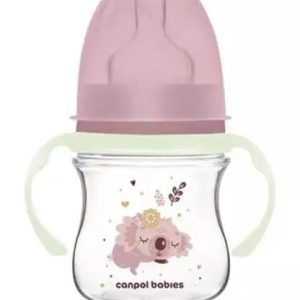 Biberon anticolici gat larg Easy Start Sleepy Koala, roz, 35/236, 120ml, Canpol