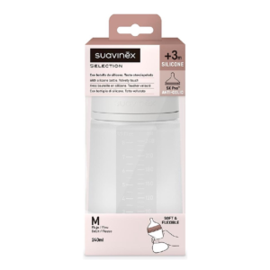 biberon din silicon sx pro colour essence debit mediu transparent suavinex.png