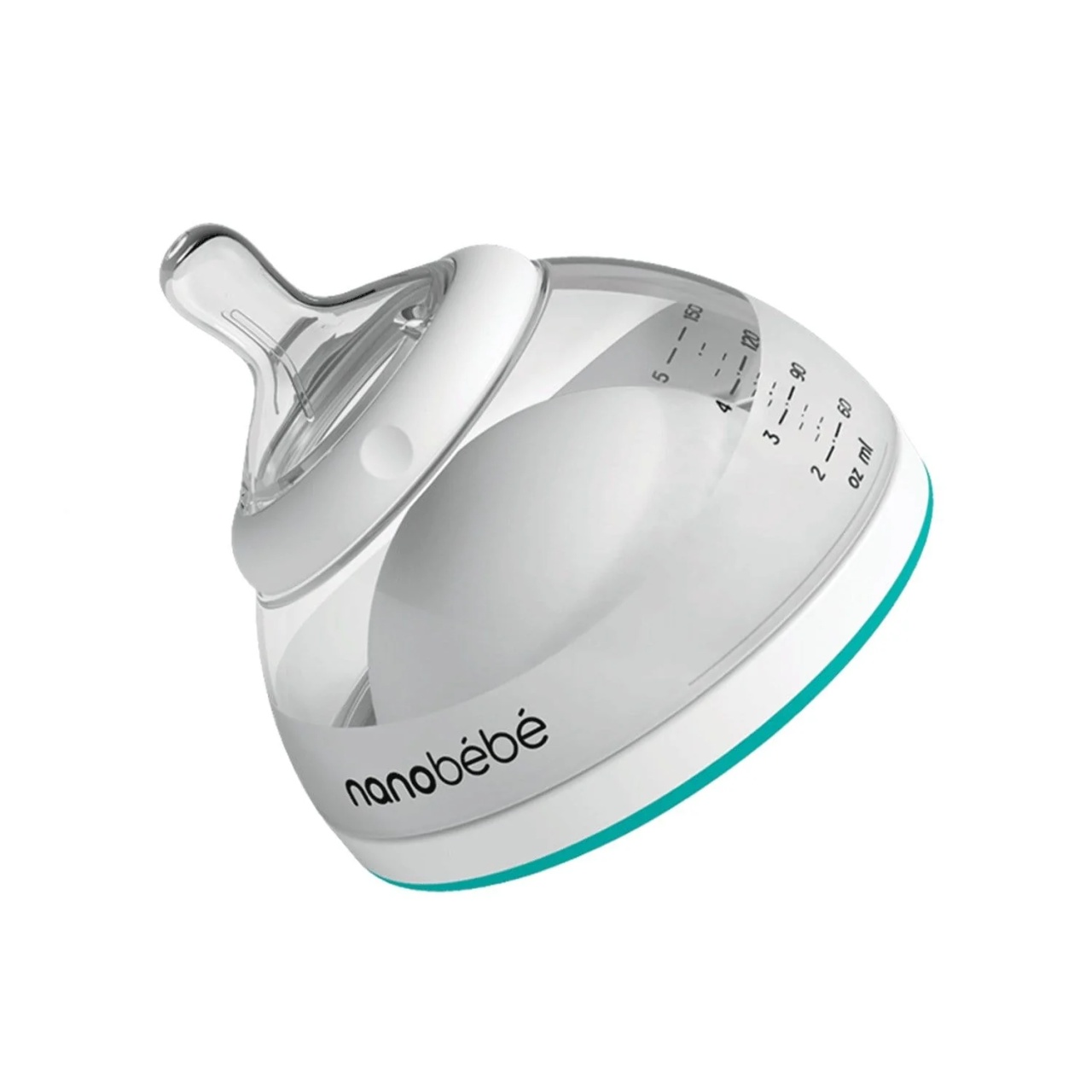 Biberon lapte matern 150ml, 0l+, turcoaz, Nanobebe