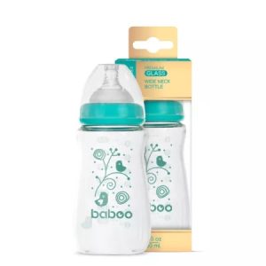 Biberon sticla anticolici, Gat larg, 3l+, 250ml, Baboo