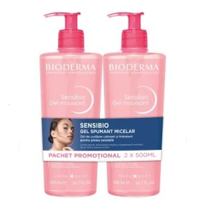 BIODERMA Sensibio Gel spumant, 500ml 1+1