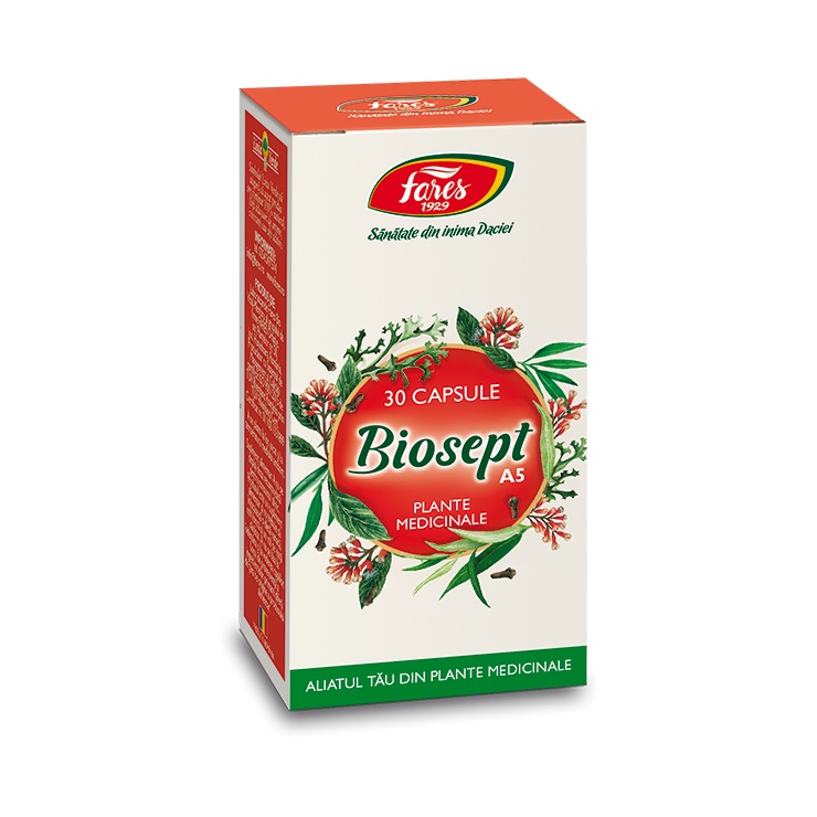 Biosept, A5, 30 capsule, Fares
