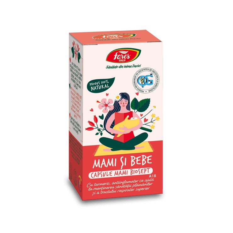Biosept Mami si bebe, A18, 30 capsule, Fares