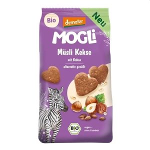 Biscuiti Eco musli cu cacao si alune de padure Mogli, 125g, Managis
