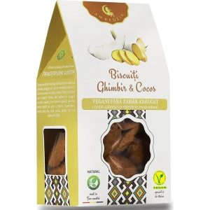Biscuiți ghimbir și cocos, 130g, Ambrozia