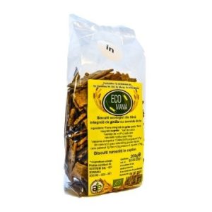 Biscuiți integrali cu semințe de in, 200g, Ecomania