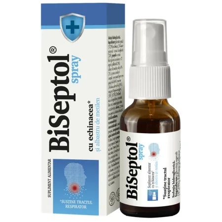Biseptol Spray cu Albastru de Metilen și Echinacea, 20 ml, Dacia Plant