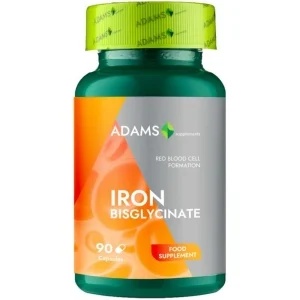 Bisglicinat de Fier, 90 capsule, Adams