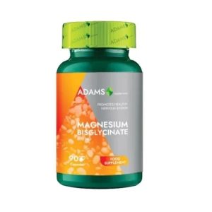 Bisglicinat de Magneziu 800 mg, 90 capsule – Adams