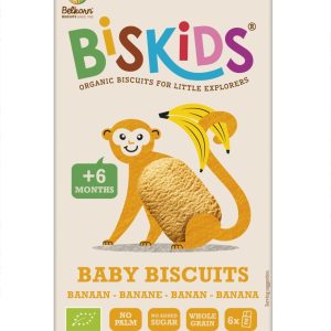 Biskids cu banane ECO, biscuiti, 120g, Belkorn