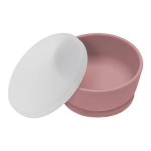 bol din silicon cu ventuza si capac 6 luni old rose appekids.png