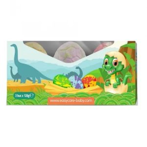 Bombe de baie ou de dinozaur cu suprize, 3 bucati, Easycare Baby