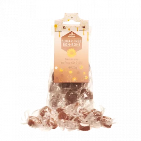 Bomboane fara zahar cu Propolis si aroma de Lemn Dulce, Apidava, 70g