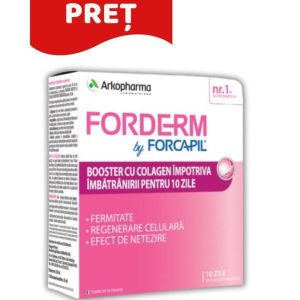 Booster cu colagen Forcapil Forderm, 10 fiole, Arkopharma