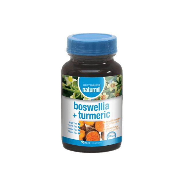 Boswellia 400mg + Turmeric 1mg, 90 tablete, Naturmil