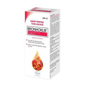 Bronhoklir Sirop tuse uscata, 200ml, Stada