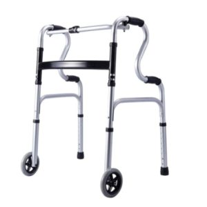 Cadru de mers pliabil, curbat, cu roti, ajustabil pe inaltime, CMZ-8207DLH, Medico