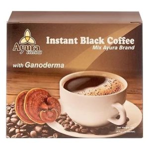Cafea neagra cu ganoderma Instant Coffee Mix, 10 plicuri, Ayura Herbal