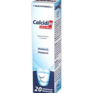 Calcidin 600 mg, 20 comprimate efervescente, Zdrovit
