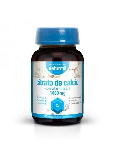 Calciu Citrat 1000 mg si Vitamina D3, 120 comprimate, Naturmil