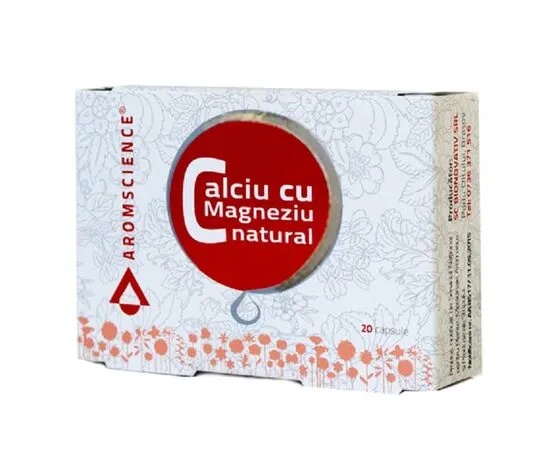 Calciu cu Magneziu Natural, 20 capsule, DVR Pharm