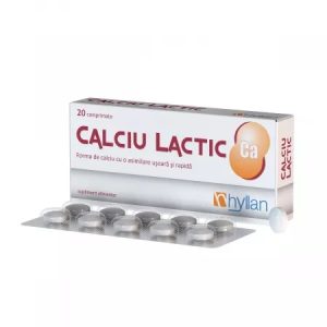 Calciu Lactic, 20 comprimate, Hyllan