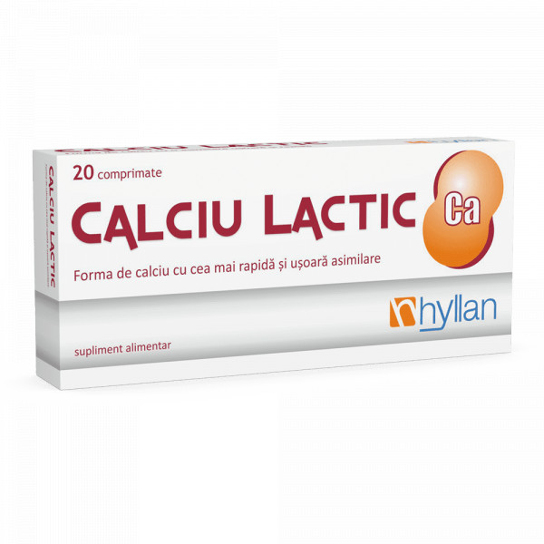 Calciu Lactic, 20 tablete – Hyllan
