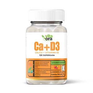 Calciu + Vitamina D3 cu aroma de zmeura, 120 jeleuri, Vita Ora
