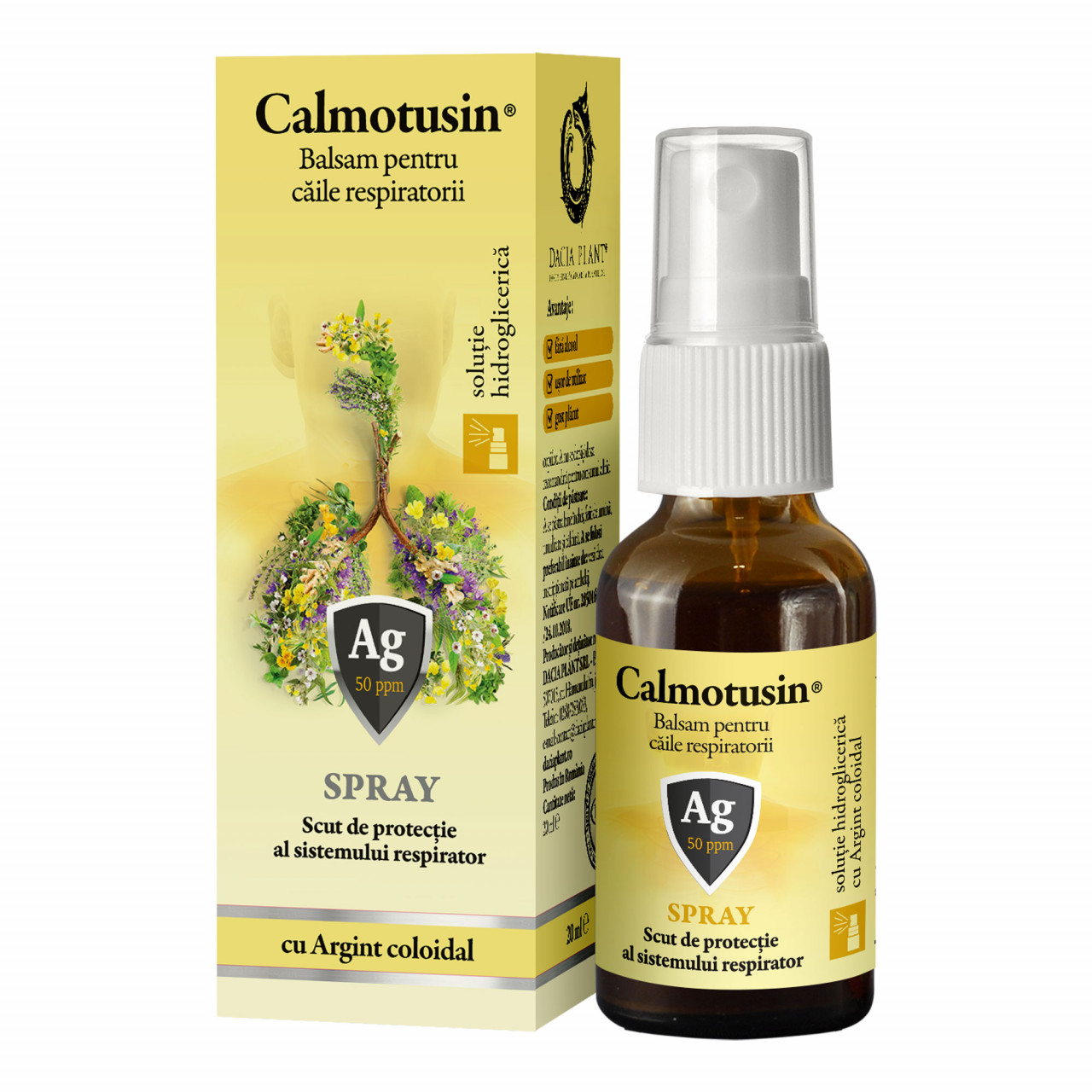 Calmotusin cu Argint Coloidal Spray x 20 ml