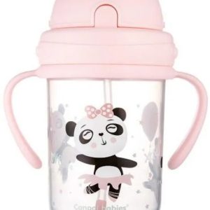 Cana cu pai anti-varsare Exotic animals roz, 56/606, 270ml, Canpol