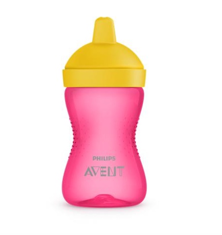 Cana cu tetina de formare dura, Roz 18luni+ SCF804/04, 300 ml, Philips Avent