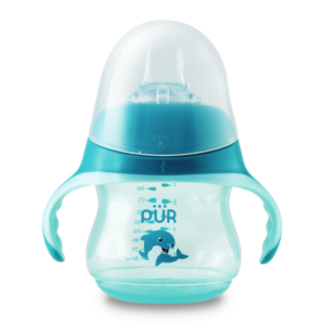 cana in forma de delfin cu cioc din silicon 6 luni verde 230ml pur1.png