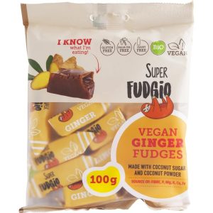 Caramele bio cu aroma de ghimbir, 100g, Super Fudgio