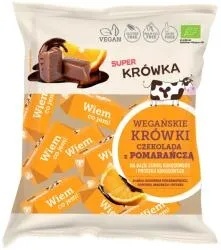 Caramele cu aroma de ciocolata cu portocale Bio, 150g, Super Fudgio