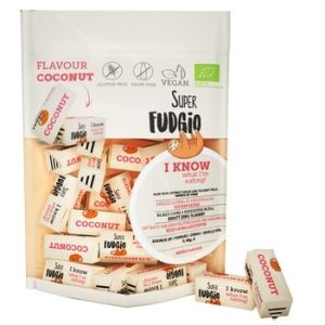 Caramele eco cu aroma de cocos, 150g, Super Fudgio