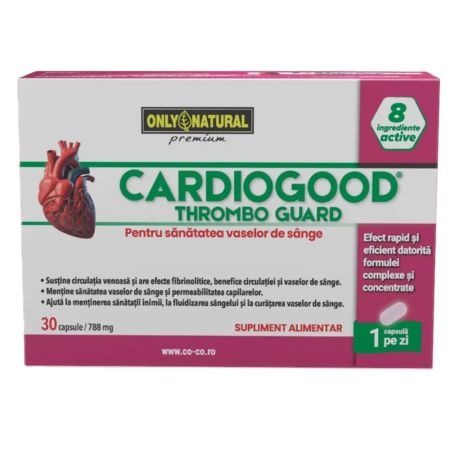 Cardiogood Thrombo Guard, 788 mg, 30 capsule, Only Natural