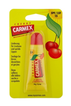 Carmex Balsam pentru buze cu aroma de cirese, Spf15, tub 10g