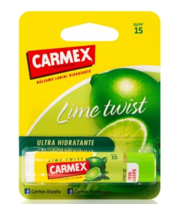 Carmex Balsam pentru buze cu aroma de LIME, stick SPF15, 4.25g