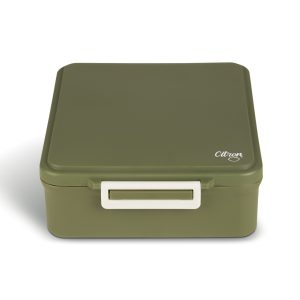 Caserola pentru pranz cu 4 compartimente + 1 recipient termo - Green, Citron