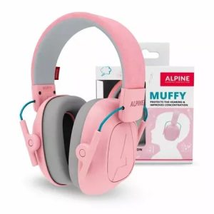 Casti antifonice pliabile pentru copii Muffy Kids, 5-16 ani, Pink, Alpine
