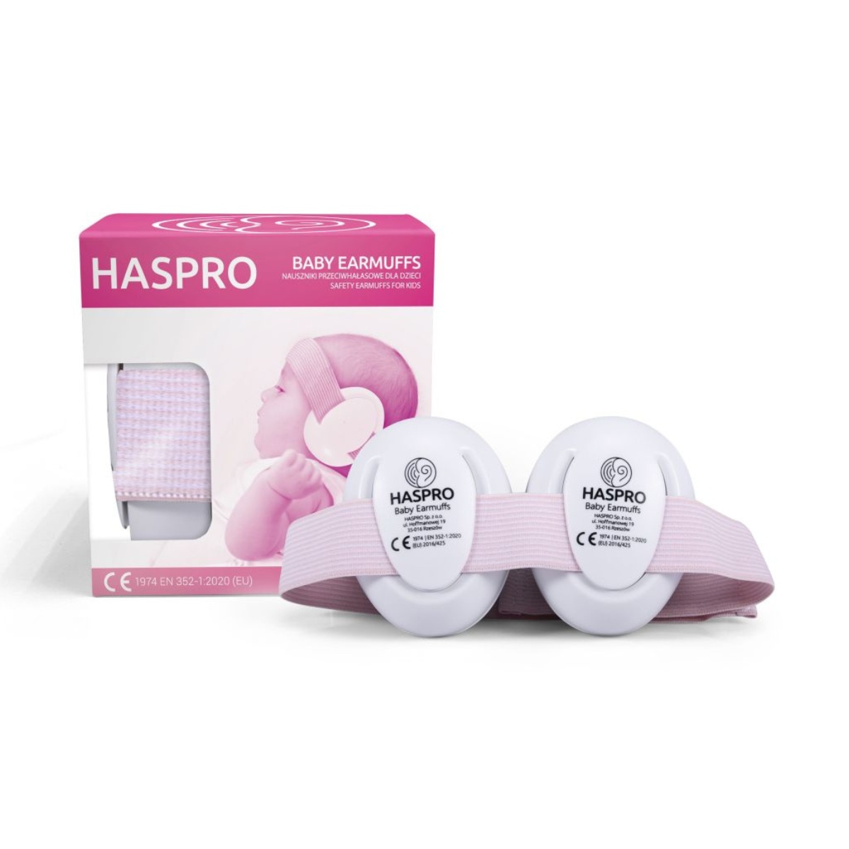 Casti de protectie fonica pentru bebelusi 0-3 ani – Roz, HASPRO Baby