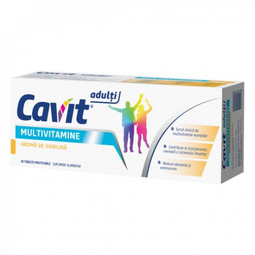Cavit adulti Multivitamine aroma vanilie x20tb