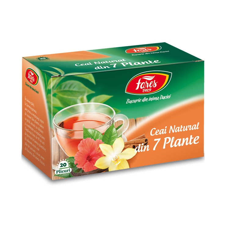 Ceai 7 plante, 20 plicuri, Fares