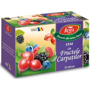 Ceai aromfruct fructele Carpatilor, 20 plicuri, Fares